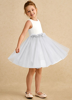 Azazie Louisa Flower Girl Klänningar Klänning A-Line i Tyll Ärmlös image3