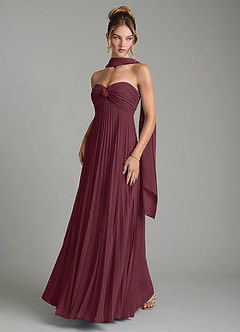 Azazie Tempest Bridesmaid Dresses Cabernet Empire Corset Chiffon Convertible Dress image6