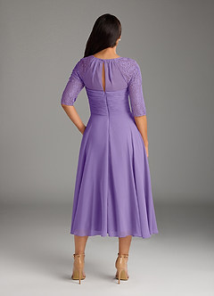 Azazie Dorothea Mother of the Bride Dresses Tahiti A-Line Scoop lace Chiffon Dress image3