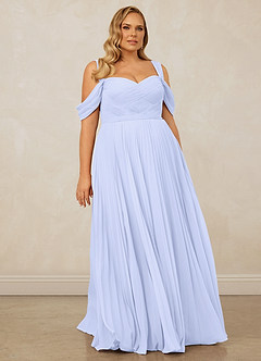 Christian Siriano Bridal for Azazie 1013 Brautjungfernkleider A-Linie Schulterfrei Chiffon Kleid Lavendel image10