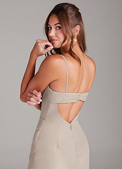 Azazie Leonis Bridesmaid Dresses Frost Sheath Strapless Chiffon Convertible Dress image4