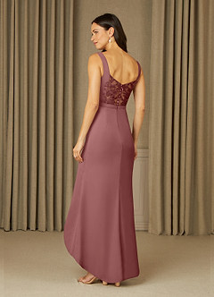 Azazie Yabelle Final Sale Desert Rose Mermaid Lace Chiffon Dress image4