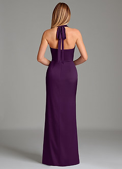 Azazie Serenity Bridesmaid Dresses Grape Mermaid Sweetheart Neckline Stretch Satin Dress image6
