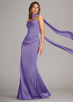 Azazie Sorrel Bridesmaid Dresses Tahiti Mermaid Strapless Stretch Satin Convertible Dress image4