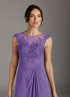 Azazie Endora Mother of the Bride Dresses Tahiti A-Line Scoop Lace Chiffon Dress image2