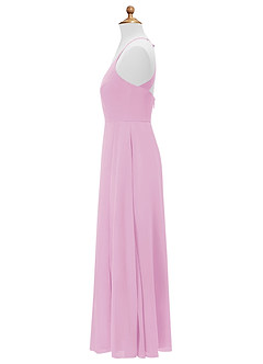 Azazie Davis Junior Candy Pink A-Line Chiffon Dress image9