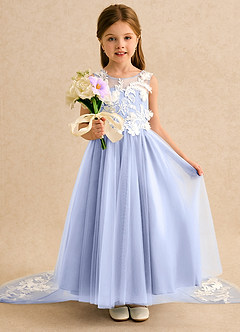 Azazie Mixie Flower Girl Dresses Ice Ball-Gown Lace Dress image6