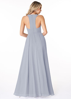 Azazie Mimi Bridesmaid Dresses A-Line V-Neck Chiffon Floor-Length Dress image2