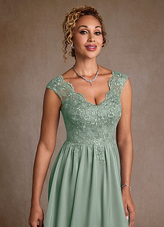 Azazie Amethyst Abiti per la Madre della Sposa Abito A-Line in Pizzo Agave image6