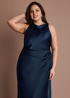 Evadne Navy Open Back Dress image8