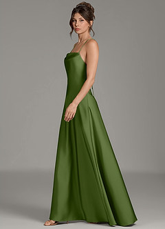 Azazie Eris Bridesmaid Dresses Juniper A-Line Pleated Stretch Satin Dress image5