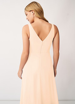 Azazie Nala Bridesmaid Dresses Pearl Pink A-Line Pleated Chiffon Dress image13