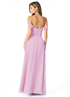 Azazie Kaitlynn Bridesmaid Dresses Candy Pink Empire Ruched Chiffon Convertible Dress image3