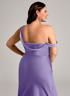 Azazie Madelyn Bridesmaid Dresses Tahiti Mermaid One Shoulder Stretch Satin Convertible Dress image13