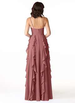 Azazie Peyton Abiti da Damigella Abito A-Line in Chiffon Increspato Ametista image2
