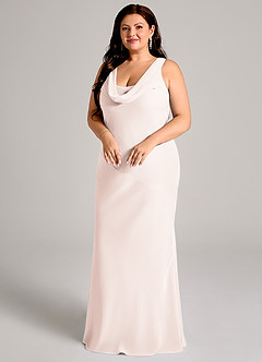 Azazie Rylina Bridesmaid Dresses Rose Petal Mermaid Pleated Chiffon Dress image9