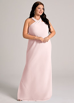 Azazie Doretta Abiti da Damigella Abito Sirena in Chiffon Plissettato Rosa Rossore image5
