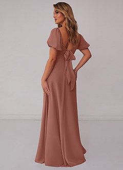 Barbie ♥ Azazie Bridesmaid Dresses Cedar Rose A-Line Pleated Chiffon Dress image2