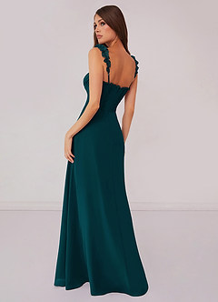 Barbie ♥ Azazie Bridesmaid Dresses Pine A-Line Sweetheart Neckline Chiffon Dress image2
