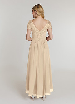 Azazie Thais Mother of the Bride Dresses Champagne A-Line Lace Chiffon Dress image2
