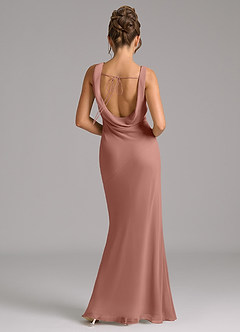 Azazie Rylina Bridesmaid Dresses Cedar Rose Mermaid Pleated Chiffon Dress image6