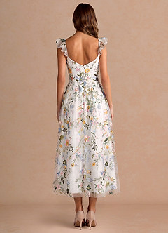 Denisse White Midi Dress image2