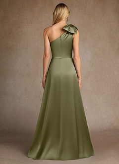 Azazie Easton Kleider für die Brautmutter A-Linie One-Shoulder Stretch-Satin Kleid Pistazie image3
