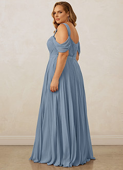 Christian Siriano Bridal for Azazie 1013 Brautjungfernkleider A-Linie Schulterfrei Chiffon Kleid Staubblau image15