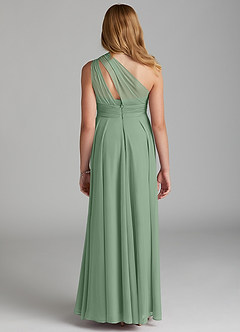 Azazie Charlize Junior Abito A-Line in Maglia Matcha image2