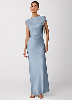 vestido Maxi Azul Empoeirado Liora image7
