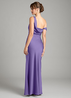 Azazie Madelyn Bridesmaid Dresses Tahiti Mermaid One Shoulder Stretch Satin Convertible Dress image2