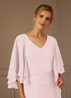 Azazie OHara Abiti per la Madre della Sposa Abito A-Line in Chiffon con Scollo a V Rosa Rossore image6