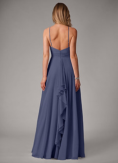 Azazie Amalia Bridesmaid Dresses Stormy A-Line Pleated Chiffon Dress image6