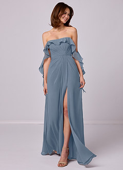 Barbie ♥ Azazie Bridesmaid Dresses Twilight A-Line Off the Shoulder Chiffon Convertible Dress image1