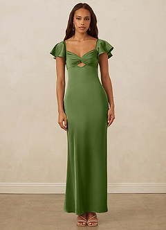 Christian Siriano Bridal for Azazie 1005 Bridesmaid Dresses Juniper Sheath Sweetheart Neckline Stretch Satin Dress image1