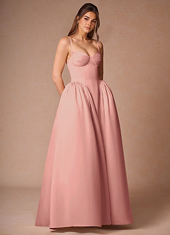 Vestido Rubor Rosa Largo Relana image3