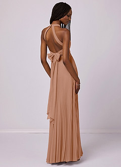 Barbie ♥ Azazie Final Sale Champagne Rose A-Line Pleated Chiffon Dress image6