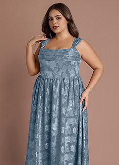 Hazel Dusty Blue Pleated Maxi Dress image9