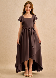 Azazie Milly Girls Formal Flower Girl Klänningar Klä A-Line i Chiffong Plisserad image5