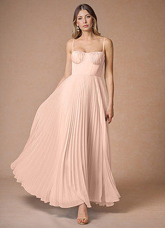 Anita Powder Pink Pleated Maxi Dress image2