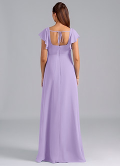 Azazie Bondi Maternity Bridesmaid Dresses A-Line Ruched Chiffon Floor-Length Dress image2