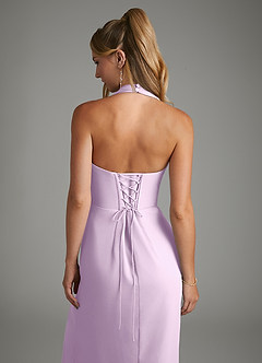 Azazie Tina Bridesmaid Dresses Frosted Lilac Mermaid Corset Chiffon Dress image2