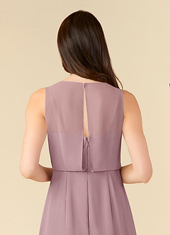 Azazie Marchioness Mère de la mariée Robes Robe Trapèze en Mousseline de soie Plébiscitée Rose Poussiéreuse image6
