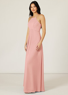 Azazie Sarah Final Sale Rosette Empire Pleated Chiffon Dress image3