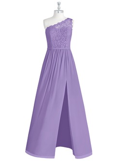 Azazie Demi Bridesmaid Dresses Tahiti A-Line One Shoulder Chiffon Dress image7