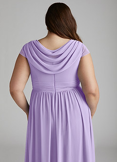 Azazie Organa Robes de demoiselle d'honneur Robe Trapèze en Mousseline de soie Plissée Lilas image12