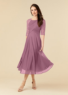 Azazie Gracelyn Klänningar till brudens mor Klänning A-Line i Spets Vintage Mauve image3