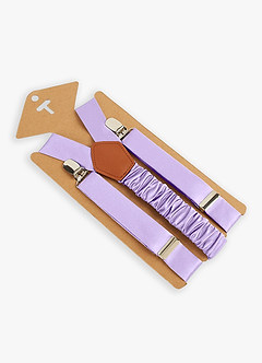 front Matching Color Boy's Matte Satin Suspenders