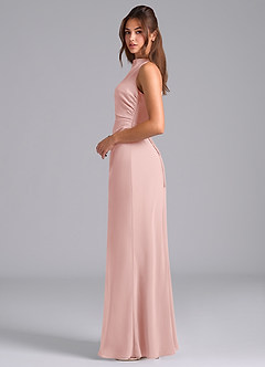 Azazie Evadne Suknie dla druhen Osłona Pofałdowany Szyfon Do ziemi Sukienka image6