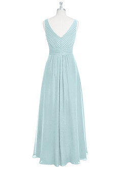 Azazie Pierrette Bridesmaid Dresses Mist A-Line Pleated Chiffon Dress image8